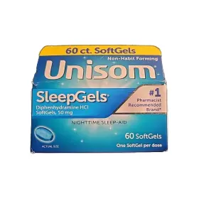 Unisom 041167006160 Sleepgels Diphenhydramine Hcl 50mg - 60 Softgels