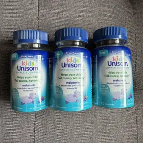 Unisom 041167006306 Kids Simple Slumbers Melatonin 30ct Grape Gummies Exp. 11/2024 Lot Of 3