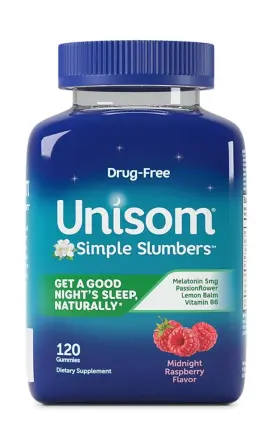 Unisom 041167006429 Simple Slumbers Sleep Aid Gummies Midnight Raspberry 120 Ct. T