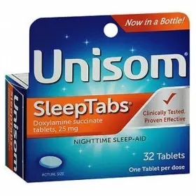 Unisom 643950714544 Sleeptabs Doxylamine Succinate Night Time Sleep Aid 32 Tablets 3 Pack