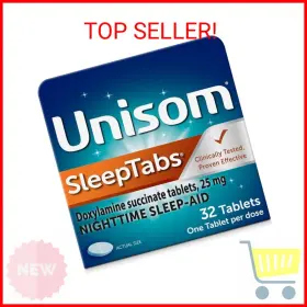 Unisom 711181740370 Sleeptabs Nighttime Sleep-aid Doxylamine Succinate 32 Tablets