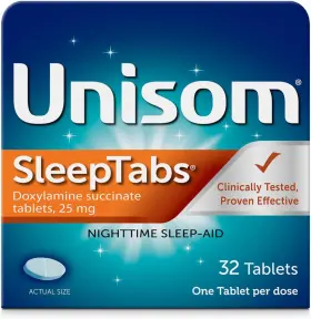 756196 Unisom Sleeptabs Nighttime Sleep-aid Doxylamine Succinate 32 Tablets