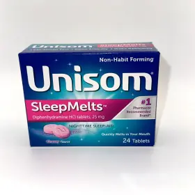 B002cvv1jy Unisom Sleepmelts Sleep Melts Night Time Aid Cherry Flavor 24 Tablets