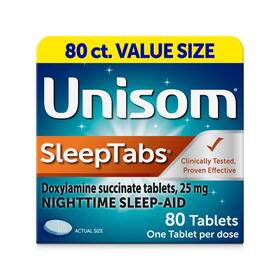 Unisom B01683hfgy Sleeptabs Nighttime Sleep-aid Doxylamine Succinate 80 Tablets Anti-insomn