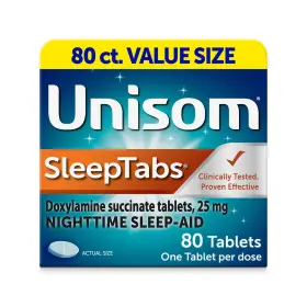 B01683hfgy Unisom Sleeptabs Nighttime Sleep-aid Doxylamine Succinate 80 Tablets Anti-insomn