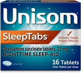 Chattem088450 Unisom Sleeptabs Nighttime Sleep-aid Doxylamine Succinate 16 Tablets