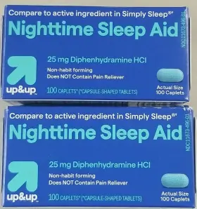 2027 Up & 311673496015 And Nighttime Sleep Aid Compare To Simply 100ct Tablets Exp 08/2027 X2