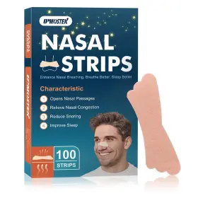 Upmostek 739804522462 100pcs Nasal Strips For Snoring Extra Strength Nose Breathing Tap