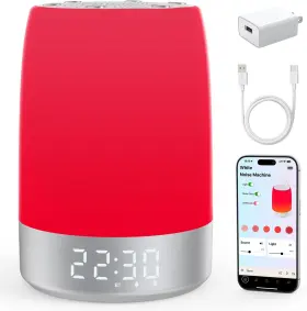 He-b006 Uptimus Red Light Therapy Lamp Sleep Sound Machine Alarm Clock App Control Large