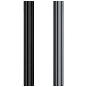 Urekt 798623906792 Metal Tube Container 2 Pack Portable Aluminum Waterproof Black Grey