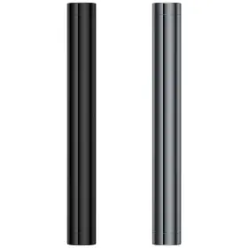 Urekt 798623906792 Metal Tube Container 2 Pack Portable Aluminum Waterproof Black Grey