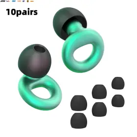 Huak-01 Usa-viralfinds 1set Quiet Silicone Earplugs - Super Soft Reusable Flexible For Sleep