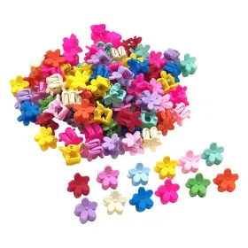 B0d9pz6fml Uuyyeo 100 Pcs Mini Colorful Flower Hair Claw Clips Toddler Cute Small