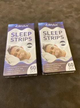 Valleylux 307372075007 Sleep Strips Anti Snoring Tape. 120 Total New Exp 09/2026
