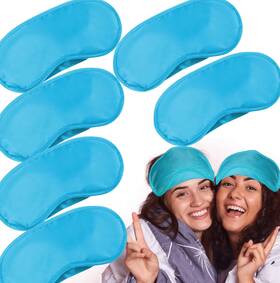 Vandorla Eyemask6lblu 6 Pack Blindfold Eye Mask Cover Sleep 1 Count Of Light Blue