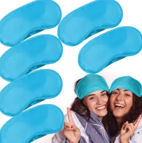 Eyemask6lblu Vandorla 6 Pack Blindfold Eye Mask Cover Sleep 1 Count Of Light Blue