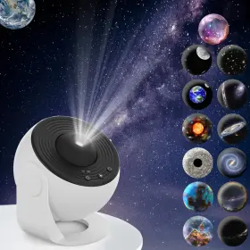 Vsg-gpw-01 Vansmago Galaxy Projector 13 In 1 Planetarium Star Small874 White