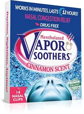 Vapor Soothers 644216775491 Mentholated Nasal Dilators For Breathing Congestion And 14 Count Cinnamon
