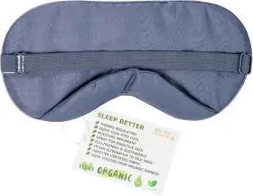 Vegan Silk 696292850906 Sleep Mask - Navy Gray 100% Bamboo Viscose Eye Blackout Blindfold