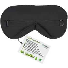 Vegan Silk 745010027017 Sleep Mask - Black 100% Tencel Eye Blackout Blindfold For Women &