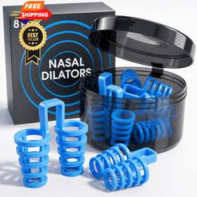 Veloxe 783128442241 Nasal Dilators For Sleeping And Breathing 8 Pairs 4 Sizes Soft Eva Blue
