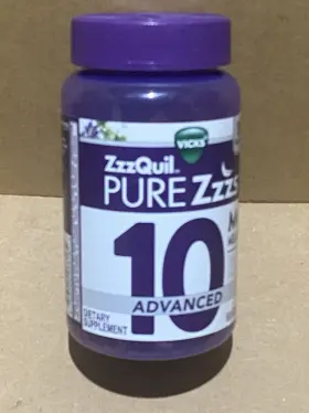 03318 Vicks Zzzquil Pure Zzzs 10mg Advanced Melatonin Sleep Supplement 60ct Exp 2/26 New