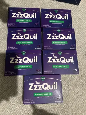 08681672430870 Vicks Lot Of 7 Zzzquil Nighttime Sleep Aid Non-habit 48 Count Exp 04/24