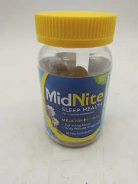 05.2024.205 Vicks 091108150360 Midnite Sleep Health Melatonin Plus Herbs 36ct Cherry Flavor Gummies