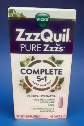 Vicks 323900037526 Zzzquil Pure Zzzs Complete Sleep Support 5 In 1 10mg Melatonin 42 Capsules 12/26