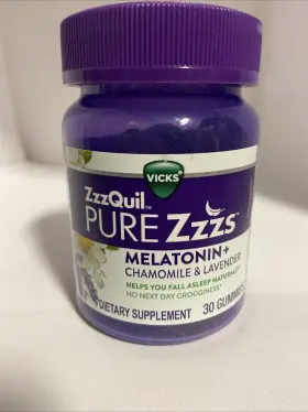 Vicks 323900040465 Pure Zzzs Nightly Sleep Melatonin With Chamomile/lavender Exp 01/31/2025