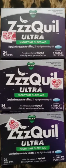 Vicks 323900042711 3 Pack Zzzquil Ultra Nighttime Sleep-aid - 72 Tablets Ct. Exp 04/26
