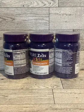 Vicks 323900043497 3 Pure Zzzs Kidz Immunity Sleep Aid 0.5mg Melatonin Gummy 42ct Ex 12/25