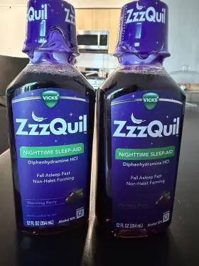 91727447 Vicks Zzzquil Nighttime Sleep-aid Warming Berry Purple Diphenhydramine Pack 2