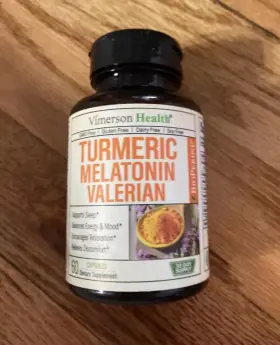 Vimerson 726084535480 Turmeric Melatonin And Valerian Root Sleep Aid Natural Expires 10/25