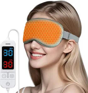 Ehe02 Visader Heated Eye Mask For Dry Eyes - 20 Temp Settings And 5-99 Min Timer Smoky Gray