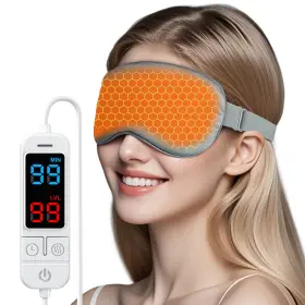 Ehe02a Visader Heated Eye Mask For Dry Eyes - 20 Temp Settings And 5-99 Min Timer Warm Co