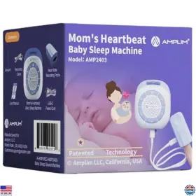 Amp2403 Visit The Amplim Store Baby Soother With Heartbeat Recorder 19 Calming Sounds Portable Sleep Aid