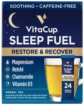 Vitacup 696577530875 Sleep Fuel Instant Tea Packets For Deep Rem Relax And De-stress D3