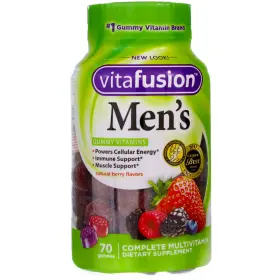 027917022611-2a Vitafusion 2 Pack Mens Complete Multivitamin Gummies Natural Berry 70 Ct