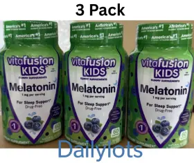 10027917001705 Vitafusion Kids Melatonin 60 Gummies Each Blueberry 3 Pack Check Bb