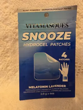 65272612057 Vitamasques Snooze Hydrogel Patches Melatonin Lavender Blue 4 Pack