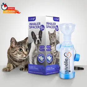 Viv Lle 313055730786 Handheld Inhaler Spacer With 2 Masks For Cats And Small Dogs