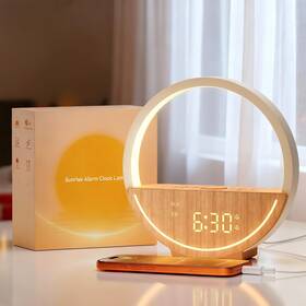 Vivilumens Aj370a Sunrise Alarm Clock - White Noise Machine Dual Alarms Night Light