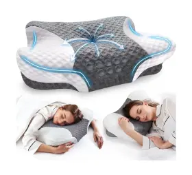Mfp001 Vjasd Cervical Neck Pillows With Memory Foam - For Pain Reli... Fast Ship