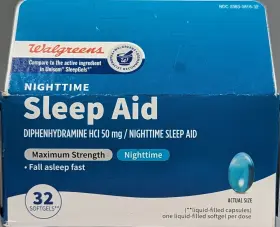Walgreens 311917080994 Nighttime Sleep Aid Max Strength 32 Softgels - Exp 10/2026