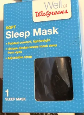 912435 Walgreens Health Well At Soft Sleeping Mask With Adjustable Strap New Htf