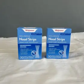 989835 Walgreens 2 Pack Of 30 Each Nasal Strips Smart Flex Technology Sm/med Clear E