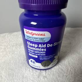 Walgreens W3org0122-f Sleep Aid De-stress Melatonin 2 Mg Gummies 42 Ct Exp 07/2026