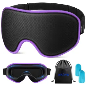 Waoaw 718893596165 Sleep Mask For Men Women Blackout Eye 1 Count Pack Of Purple