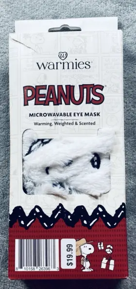 Warmies 810158263963 Snoopy Eye Mask Peanuts Microwaveable Warming Cooling Weighted Scented
